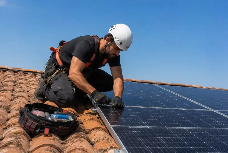 Maintenance et monitoring de panneaux solaires à Puycelsi